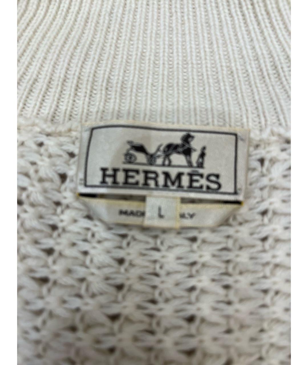 HERMES Бежевый кашемировый джемпер / свитер, фото 3