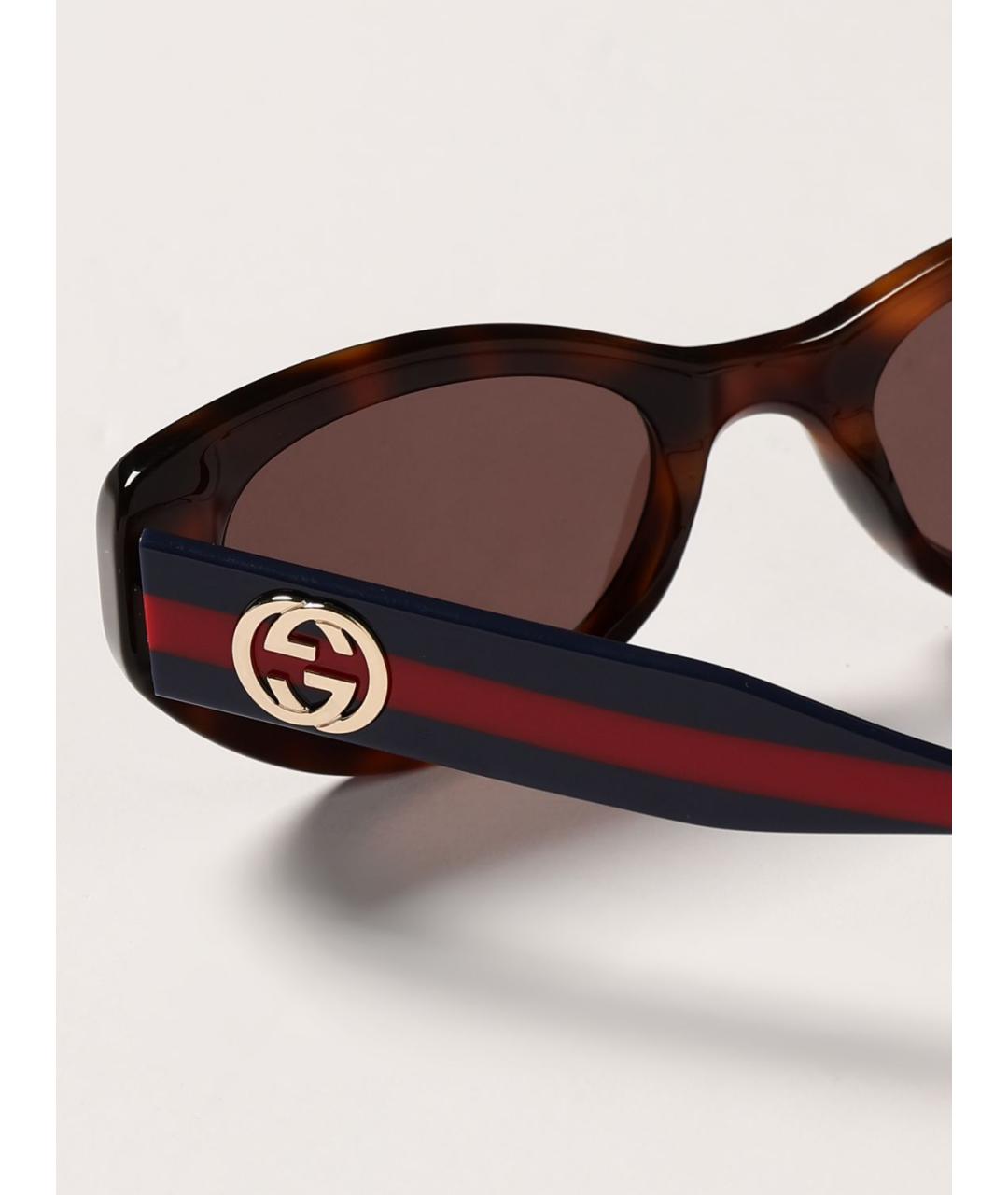 GUCCI Коричневые солнцезащитные очки, фото 5