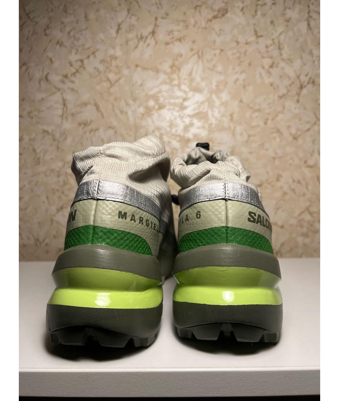 MM6 MAISON MARGIELA Хаки текстильные высокие кроссовки / кеды, фото 4