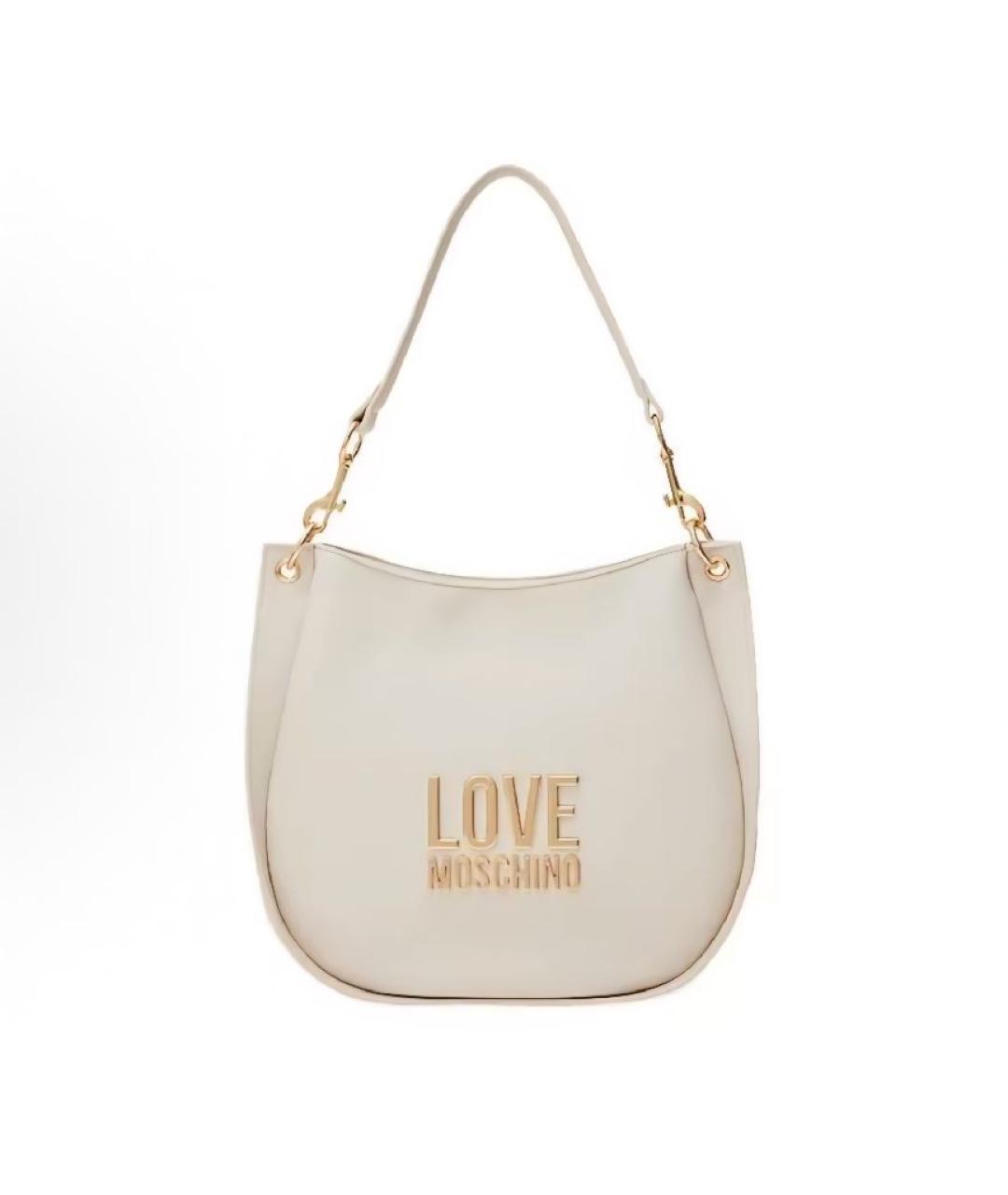 LOVE MOSCHINO Бежевая сумка тоут, фото 1