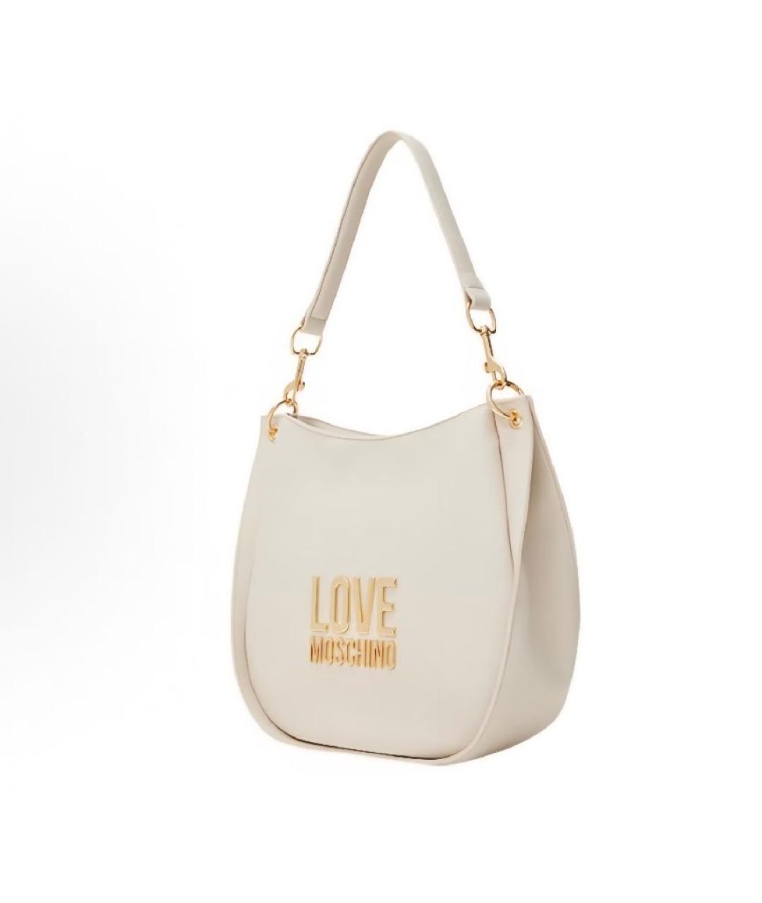 LOVE MOSCHINO Бежевая сумка тоут, фото 2
