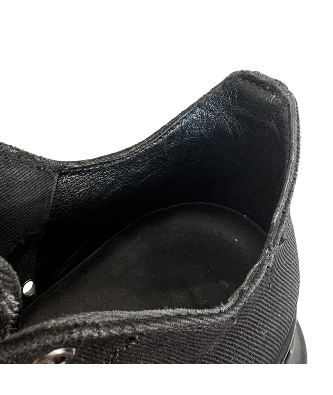 RICK OWENS DRKSHDW Черные текстильные низкие кроссовки / кеды, фото 7