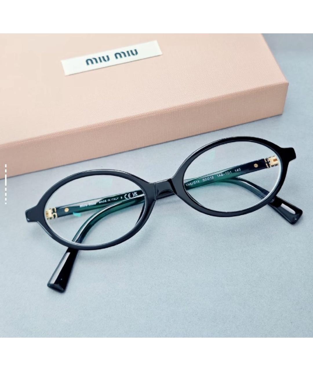 MIU MIU Черные пластиковые солнцезащитные очки, фото 5