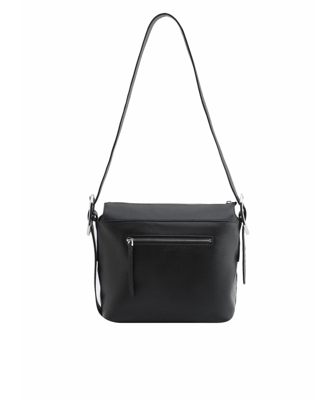 DKNY Черная кожаная сумка через плечо, фото 1