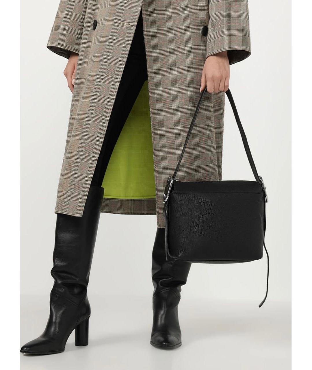 DKNY Черная кожаная сумка через плечо, фото 5