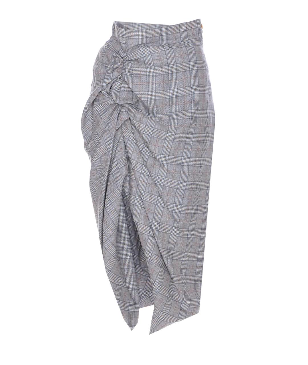VIVIENNE WESTWOOD Серая синтетическая юбка миди, фото 1