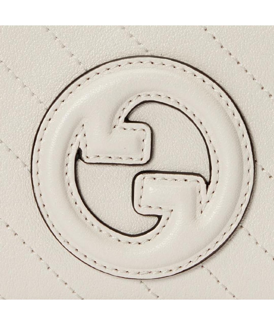 GUCCI Белый кожаный кошелек, фото 7