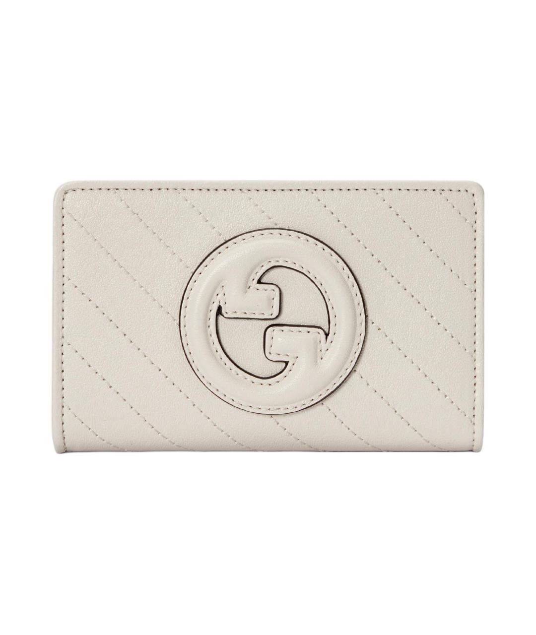 GUCCI Белый кожаный кошелек, фото 1