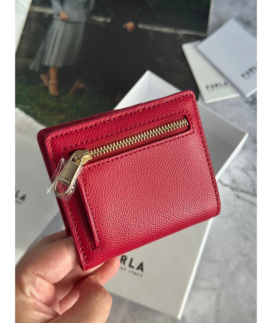 FURLA Красный кожаный кошелек, фото 7