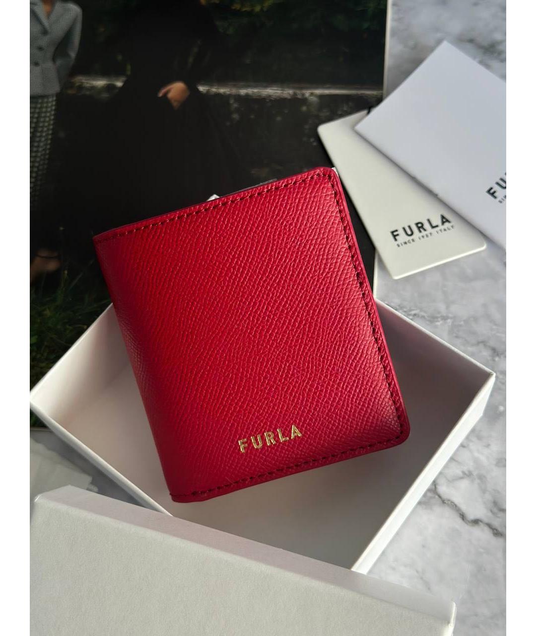 FURLA Красный кожаный кошелек, фото 5