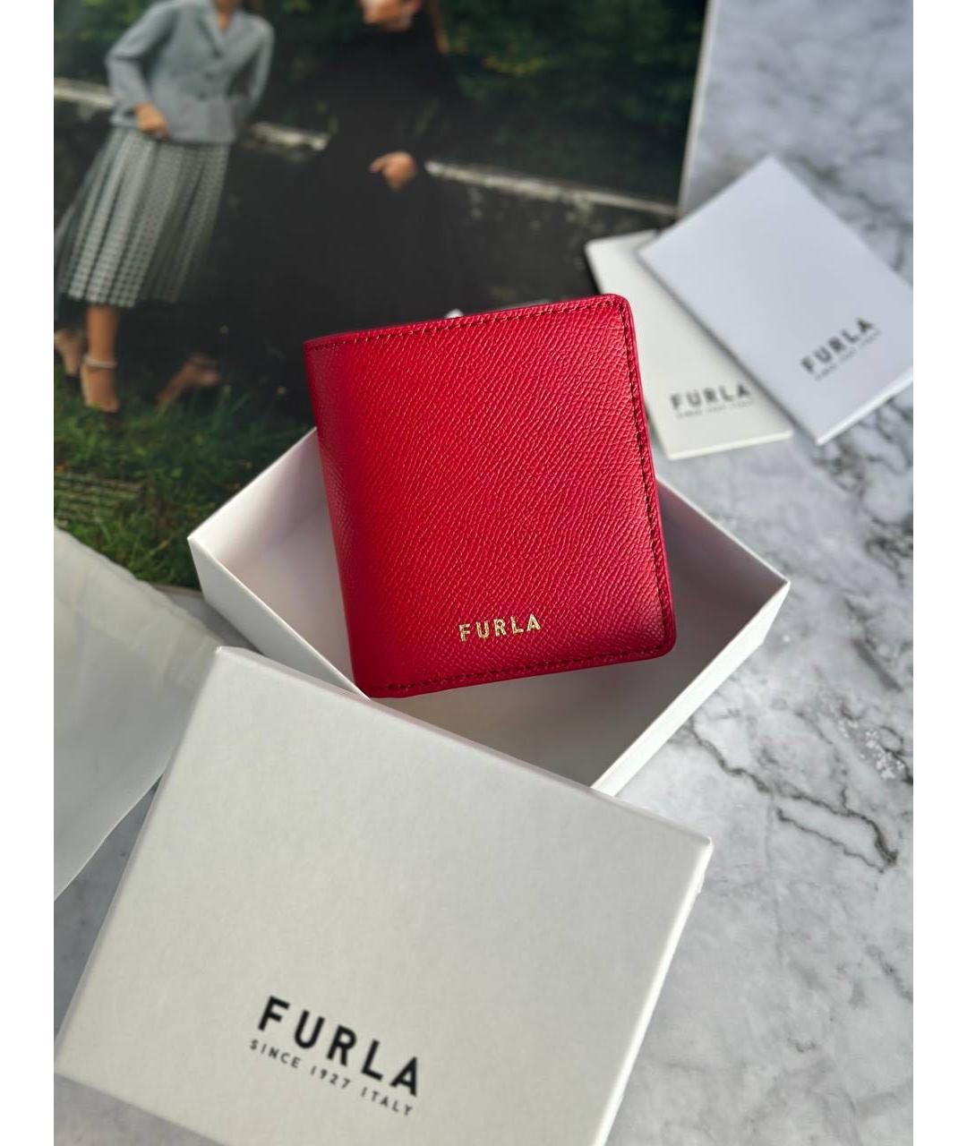 FURLA Красный кожаный кошелек, фото 4