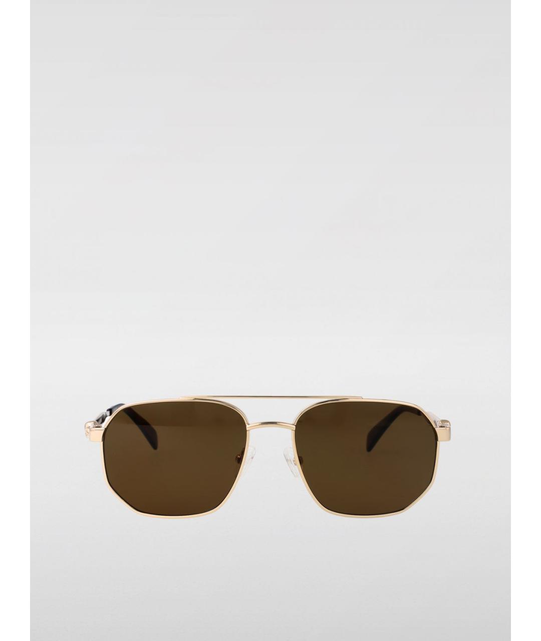 ALEXANDER MCQUEEN Золотые солнцезащитные очки, фото 2