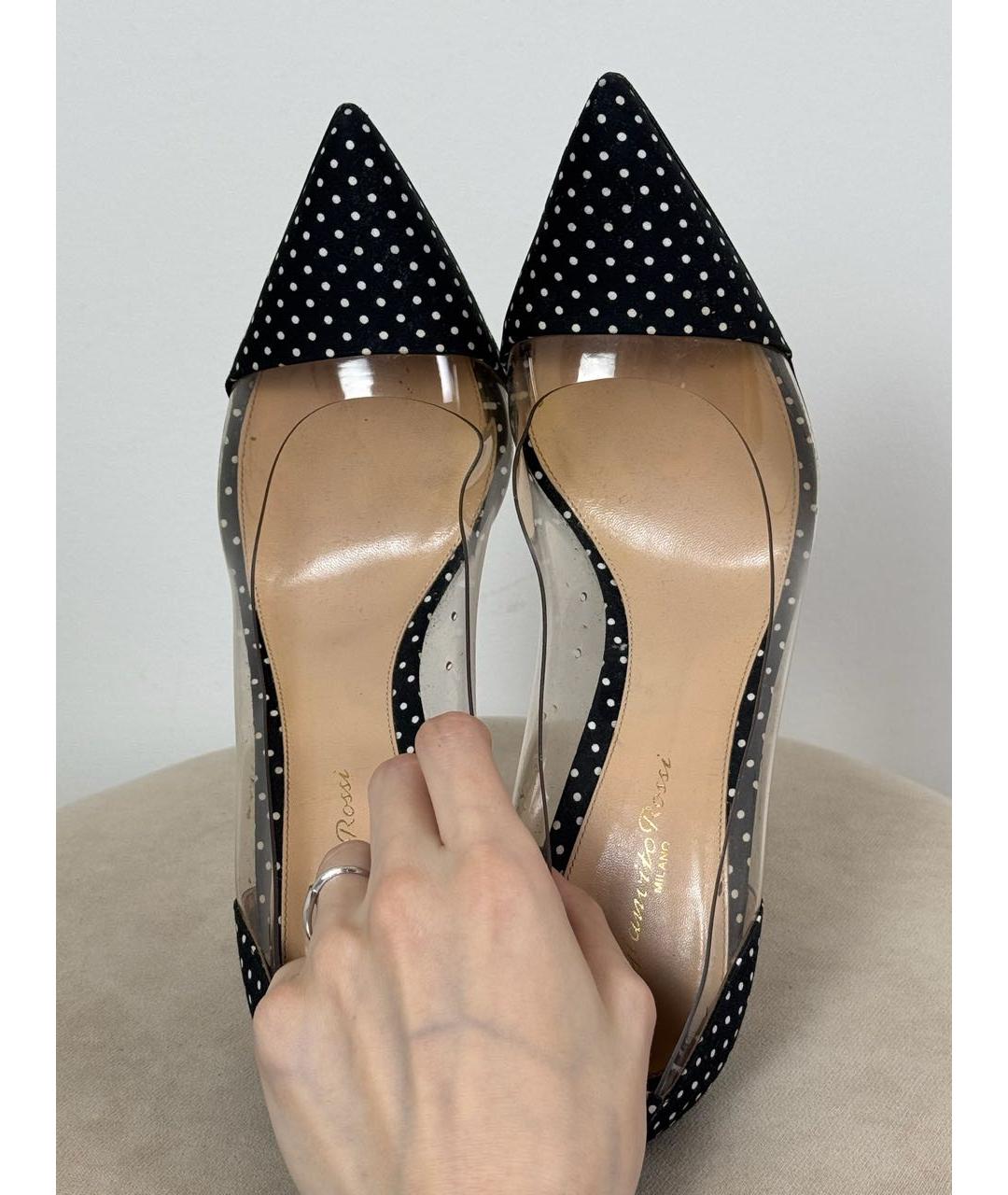GIANVITO ROSSI Черные текстильные туфли, фото 4