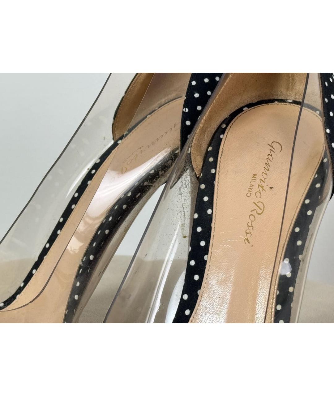 GIANVITO ROSSI Черные текстильные туфли, фото 6