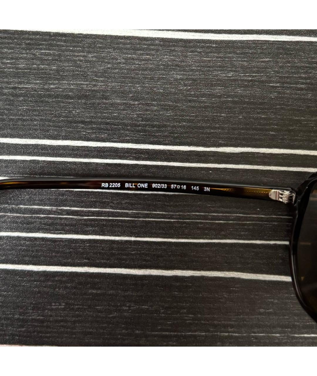 RAY BAN Коричневые пластиковые солнцезащитные очки, фото 3