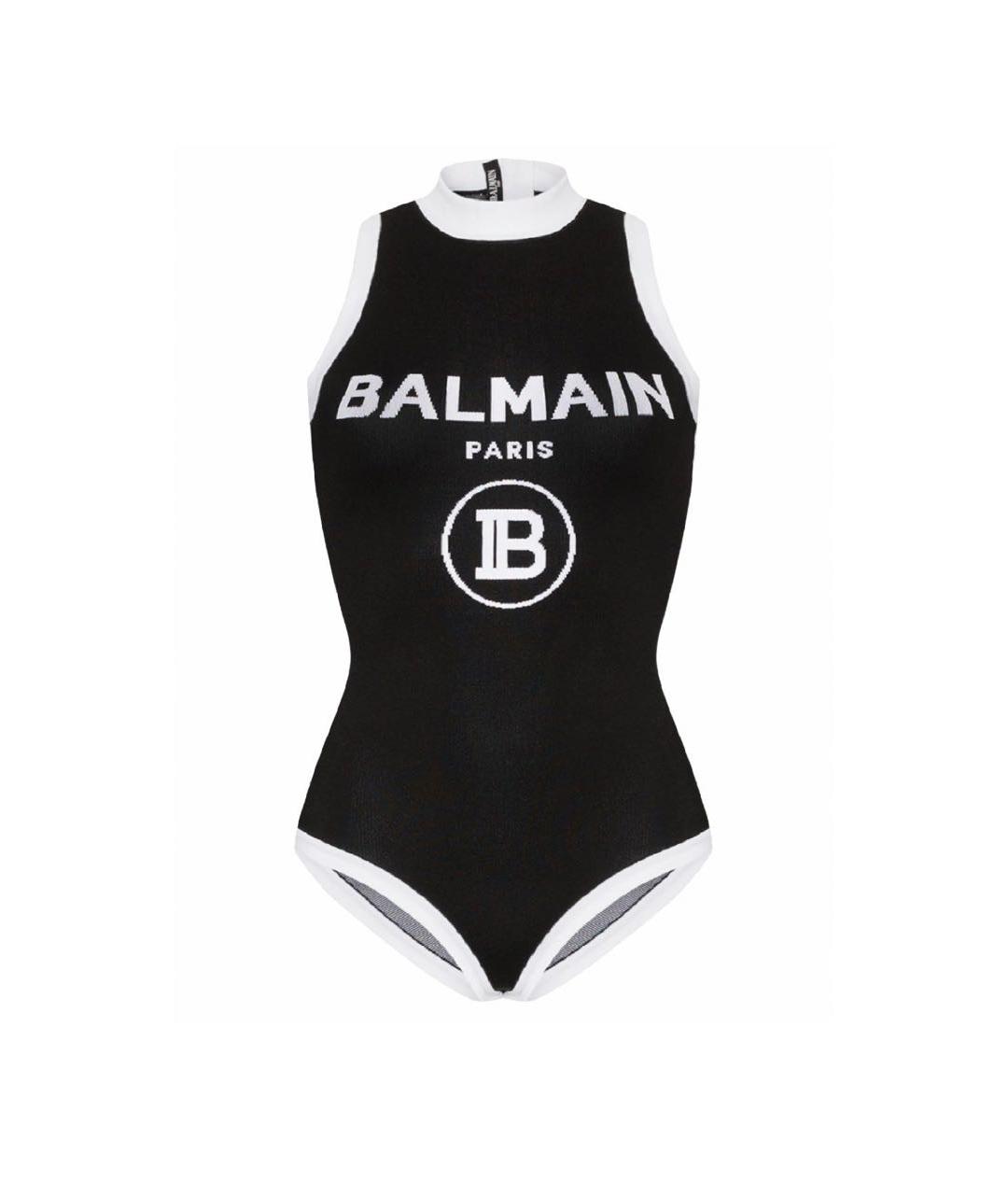 BALMAIN Черная вискозная майка, фото 1