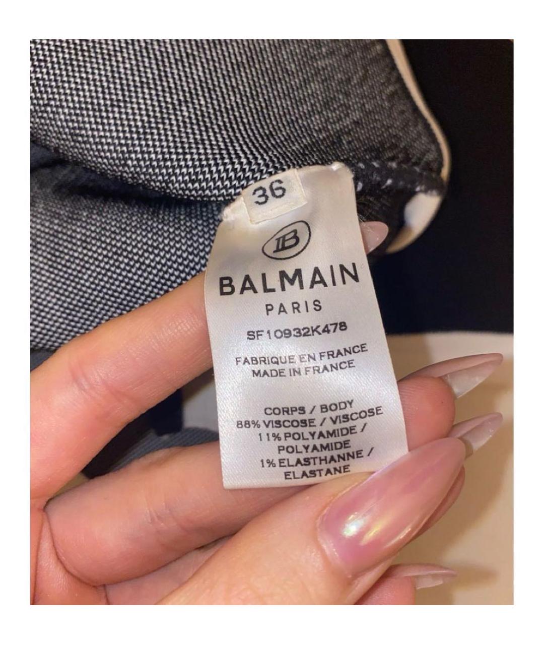 BALMAIN Черная вискозная майка, фото 3