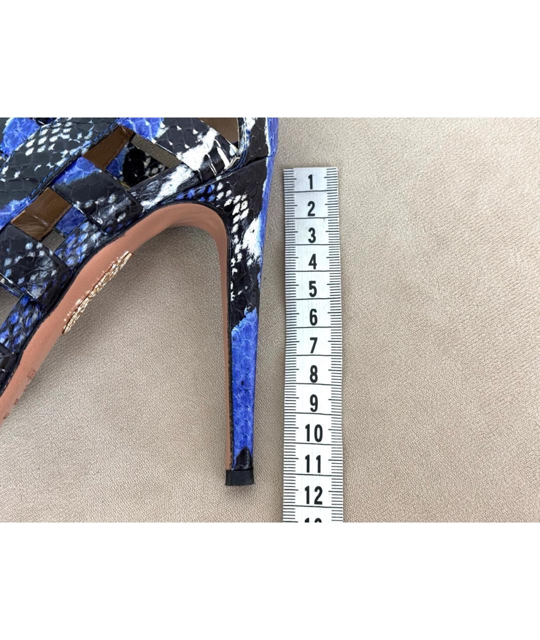 AQUAZZURA Мульти кожаные босоножки, фото 6