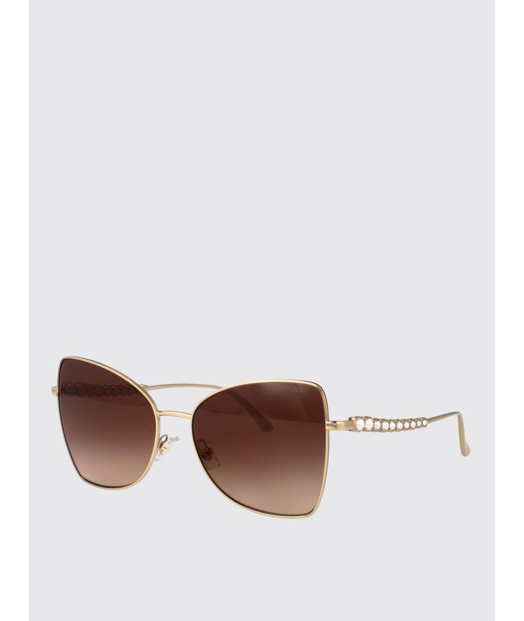 JIMMY CHOO Золотые солнцезащитные очки, фото 5