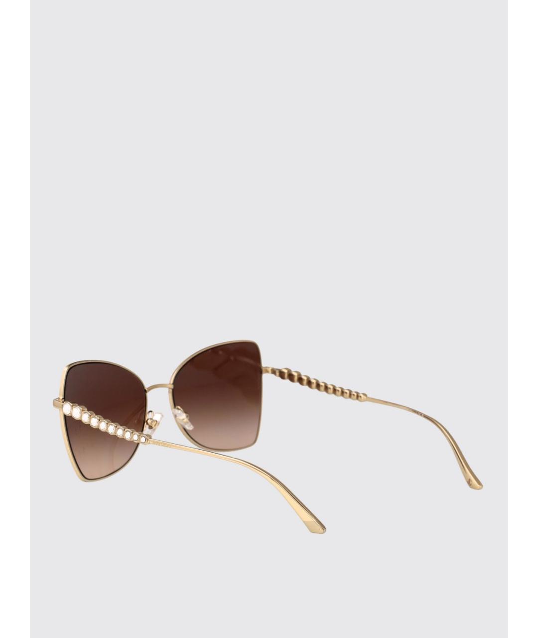JIMMY CHOO Золотые солнцезащитные очки, фото 4