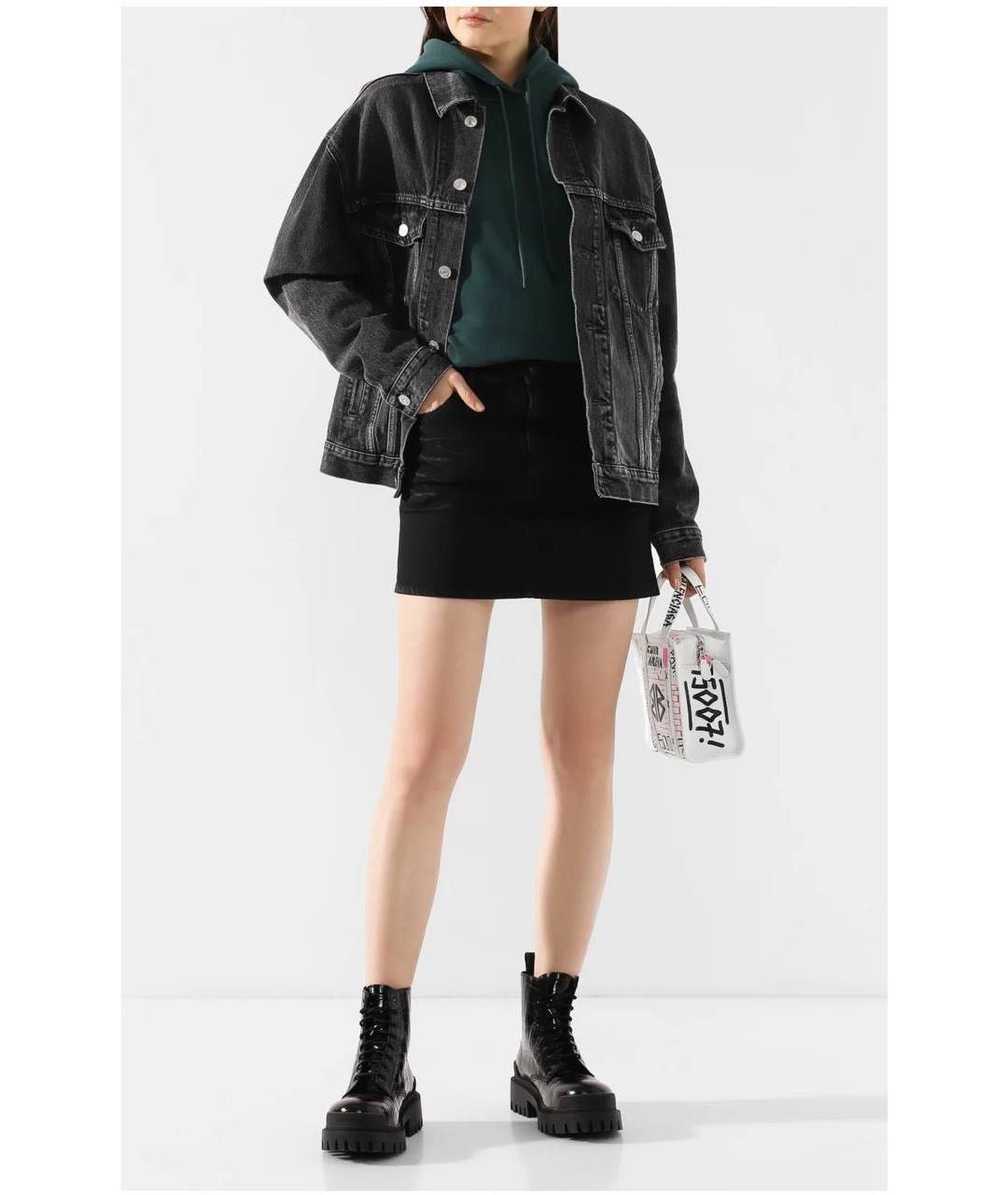 BALENCIAGA Черные кожаные ботинки, фото 2
