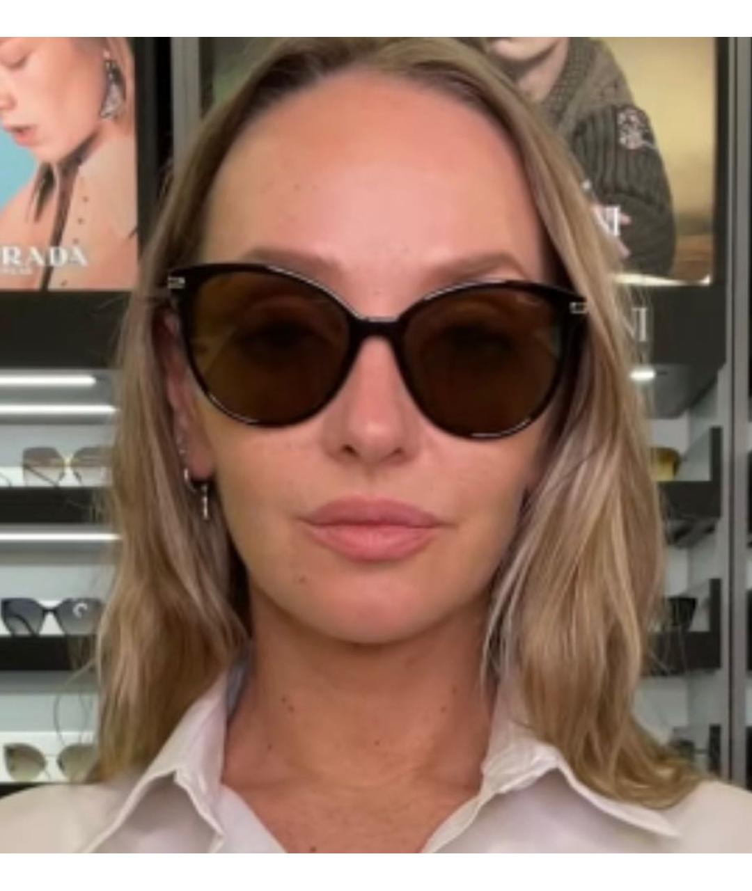 CHOPARD Коричневые пластиковые солнцезащитные очки, фото 5