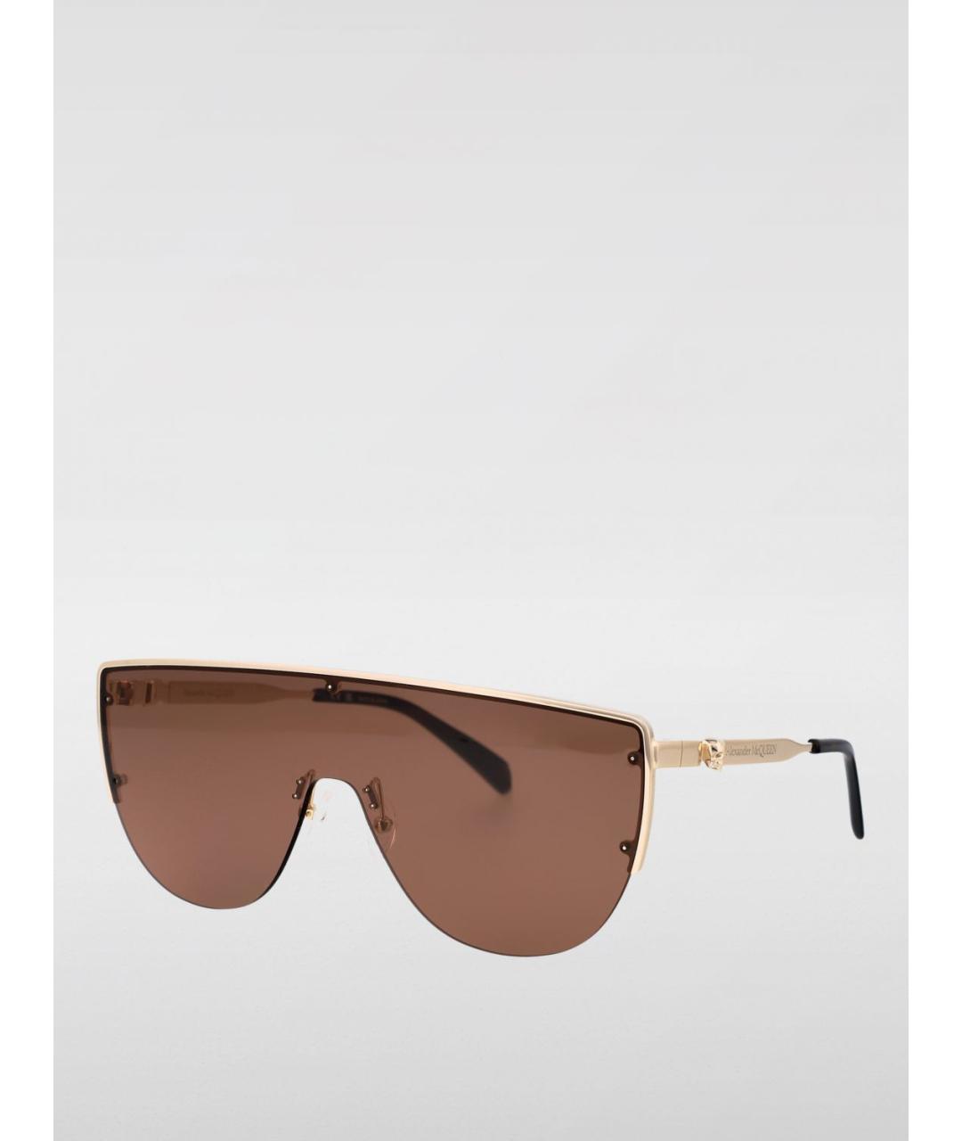 ALEXANDER MCQUEEN Золотые солнцезащитные очки, фото 5