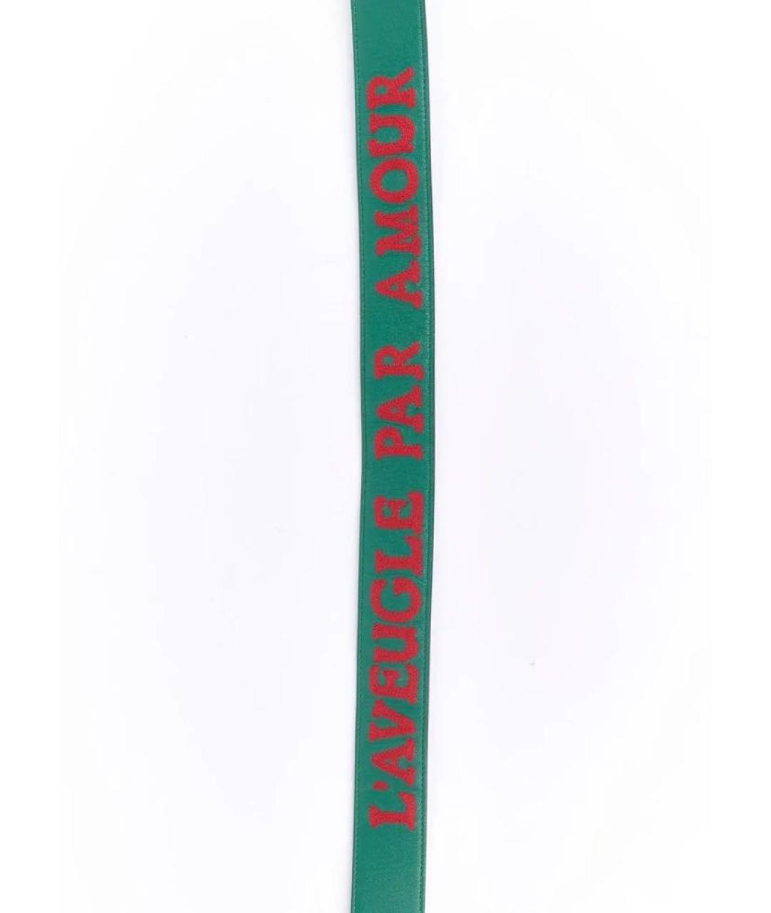 GUCCI Зеленый кожаный ремень, фото 4