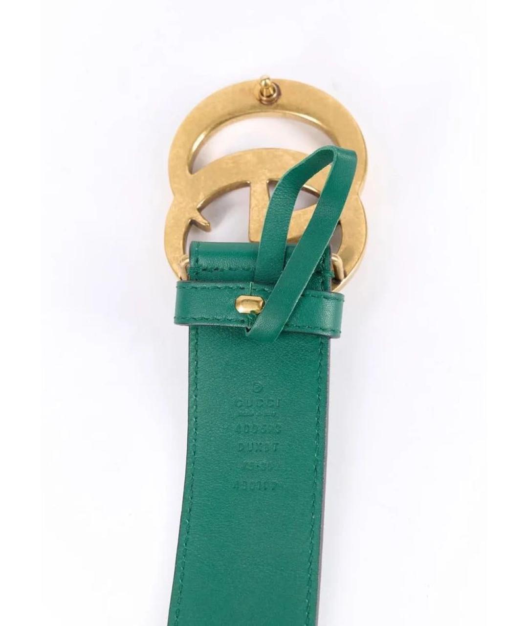 GUCCI Зеленый кожаный ремень, фото 2