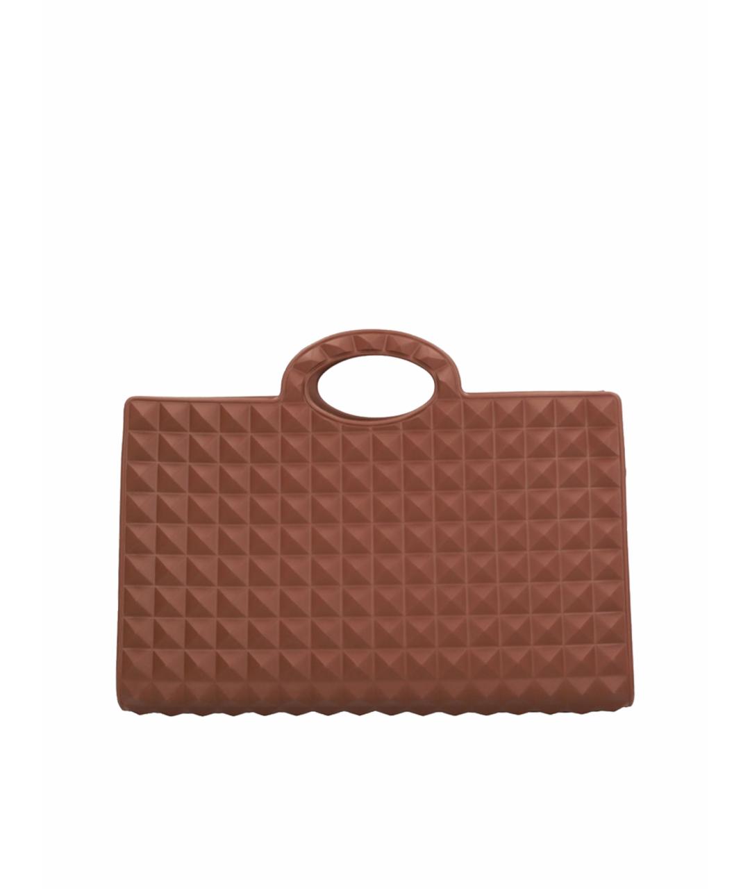 VALENTINO Коричневая сумка тоут, фото 1
