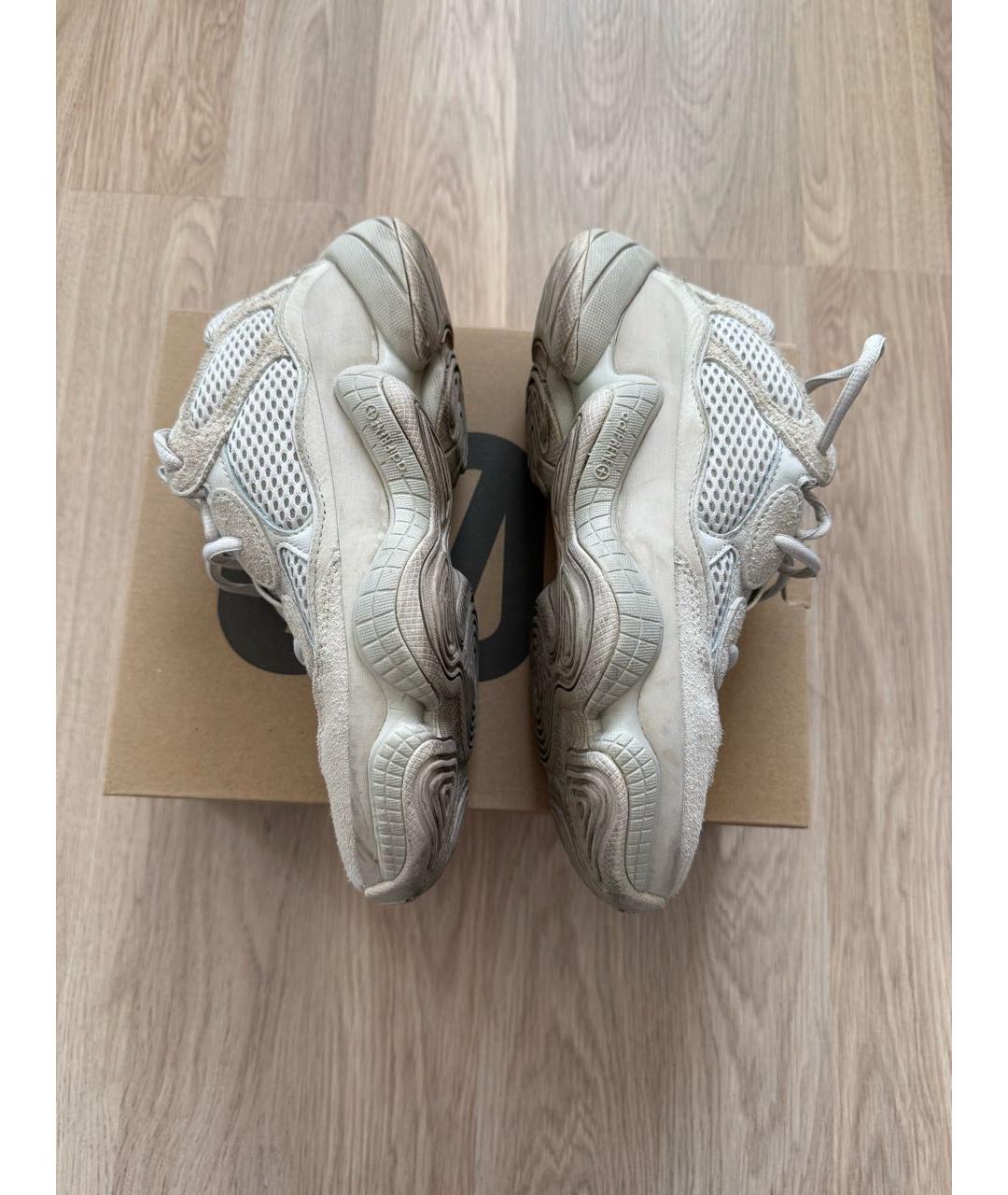 ADIDAS YEEZY Бежевые замшевые кроссовки, фото 4