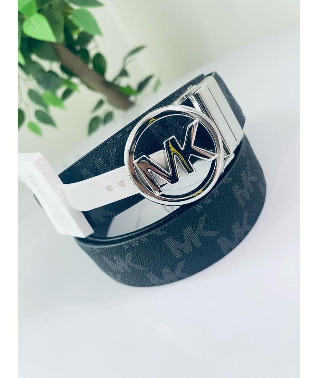 MICHAEL KORS Черный кожаный ремень, фото 2