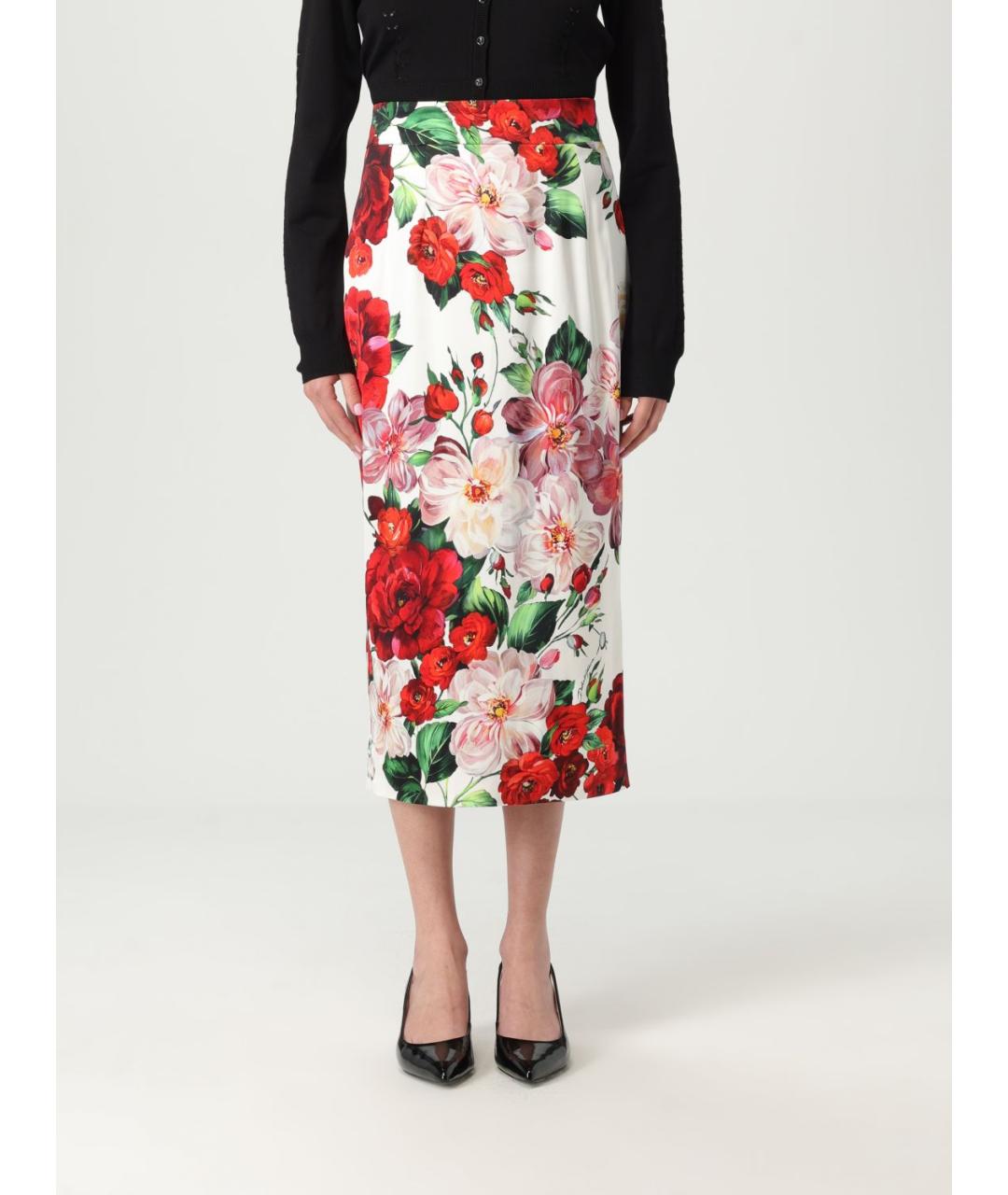 DOLCE&GABBANA Мульти вискозная юбка миди, фото 2