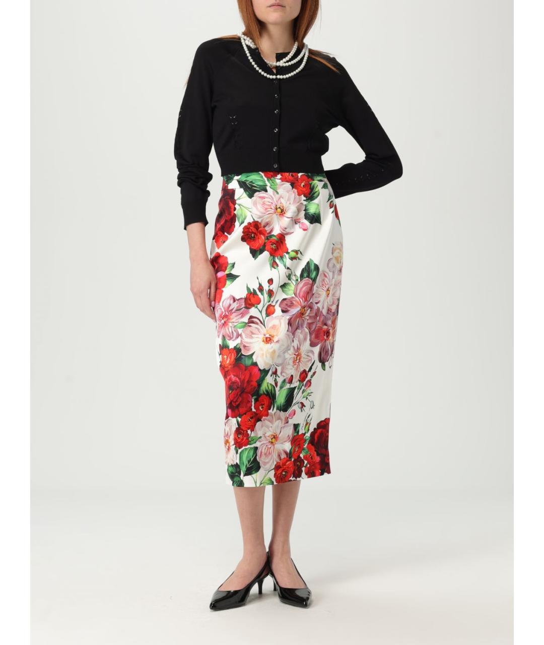 DOLCE&GABBANA Мульти вискозная юбка миди, фото 3