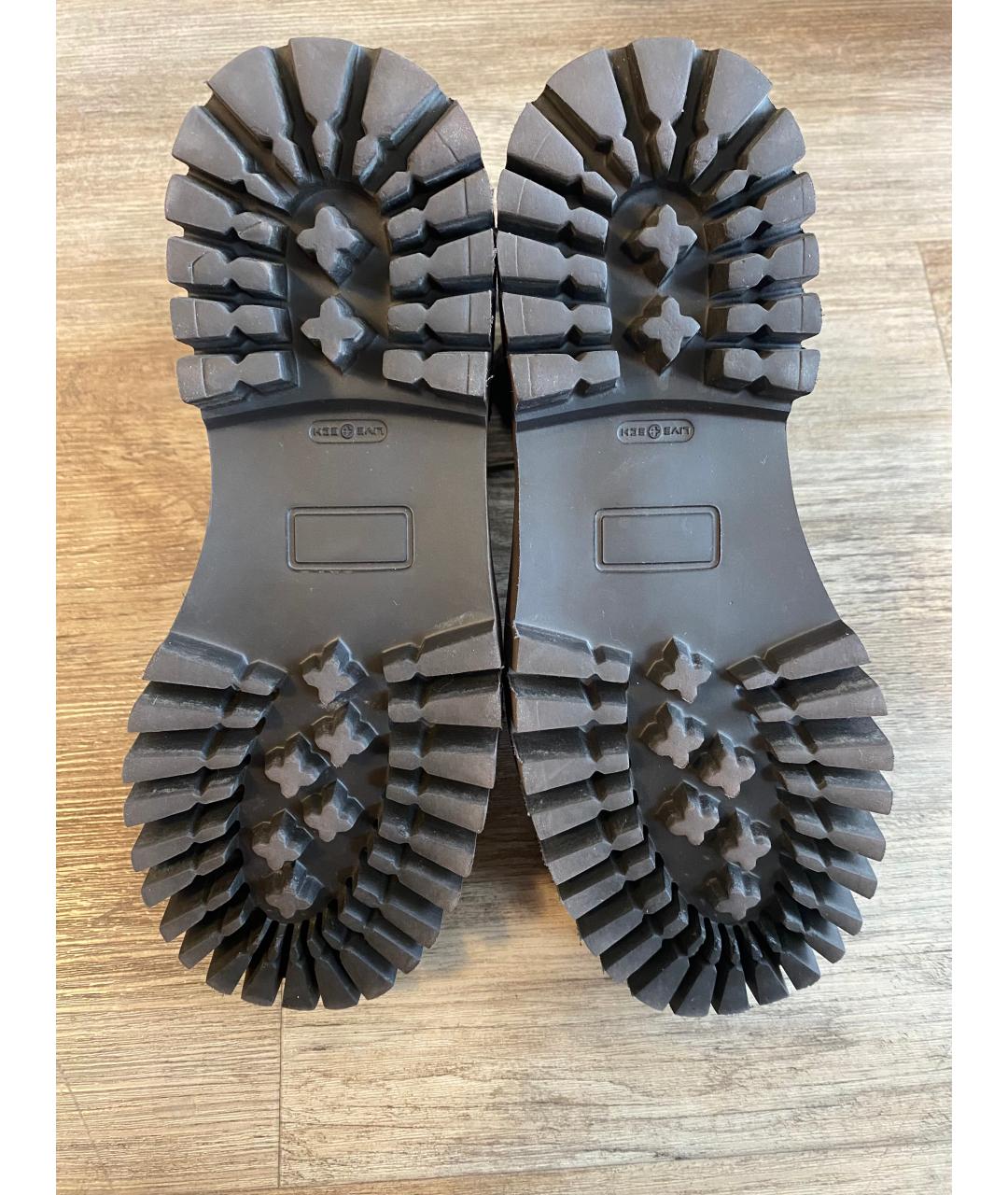 ALEXANDER MCQUEEN Синие высокие ботинки из лакированной кожи, фото 5