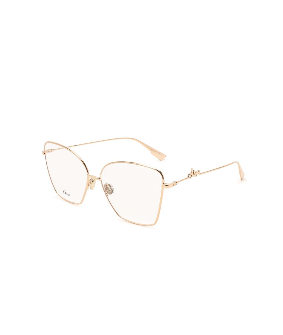 CHRISTIAN DIOR Золотые металлические солнцезащитные очки, фото 1
