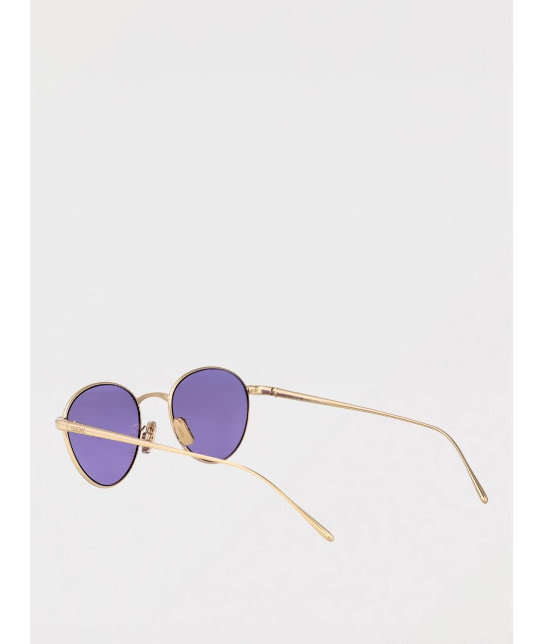 LOEWE Золотые солнцезащитные очки, фото 3
