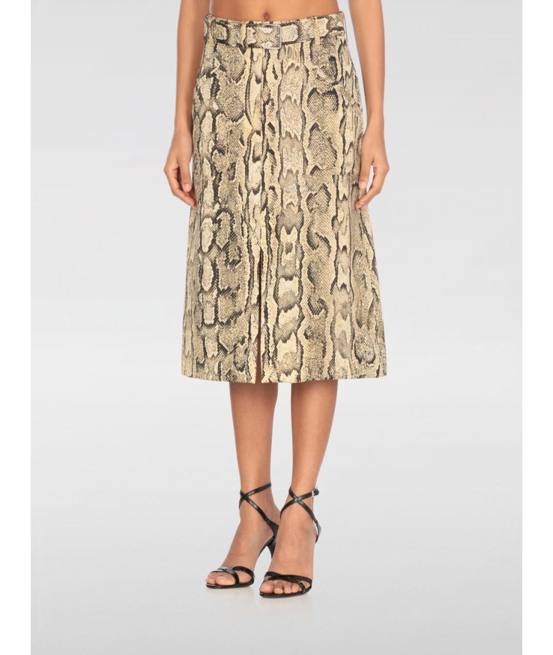 DRIES VAN NOTEN Бежевая юбка миди, фото 2