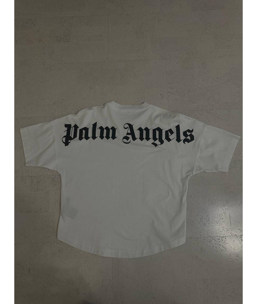 PALM ANGELS Белая хлопковая футболка, фото 6