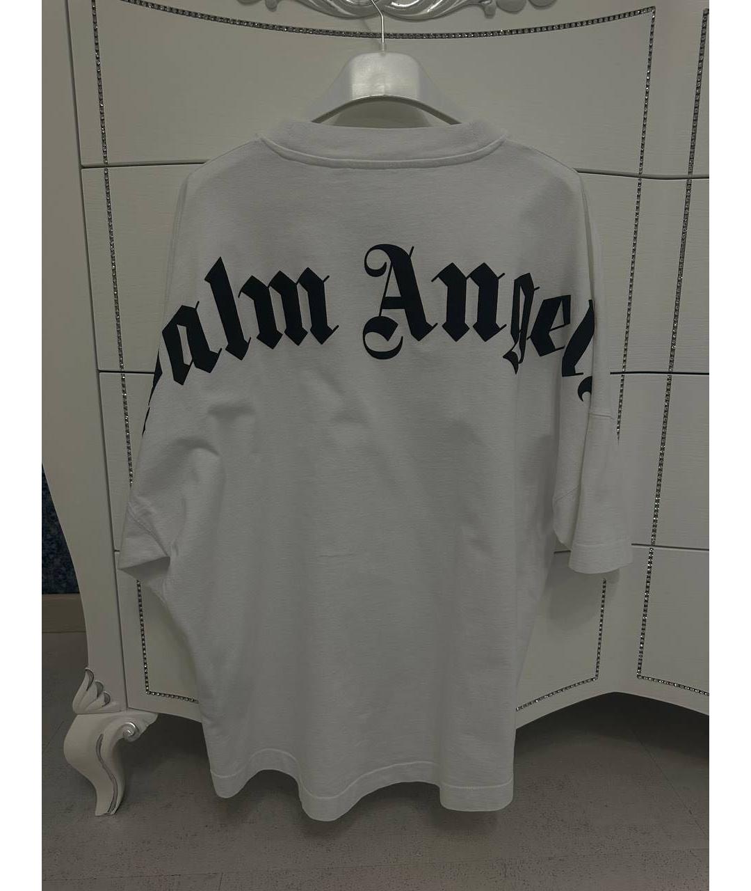 PALM ANGELS Белая хлопковая футболка, фото 3