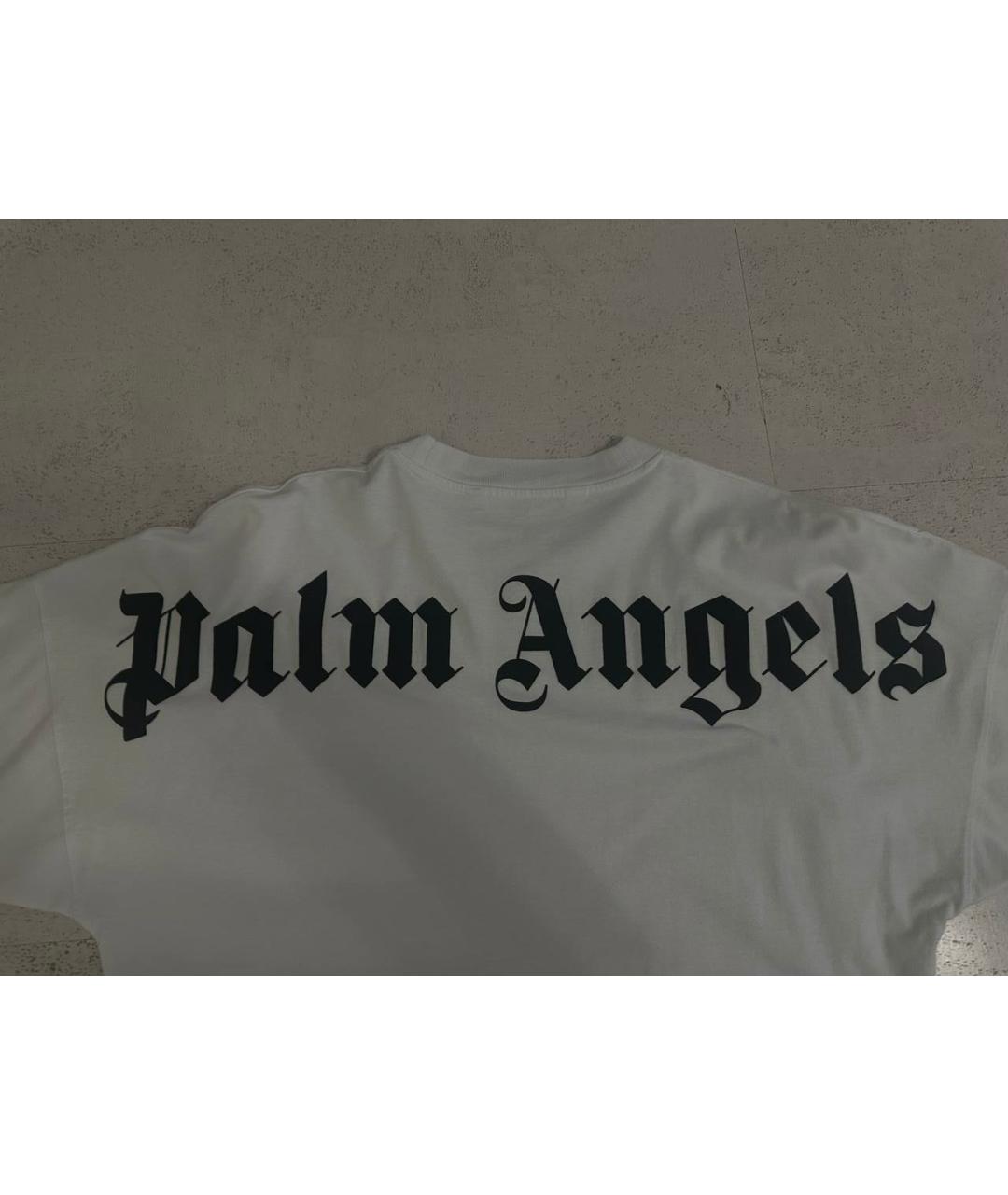 PALM ANGELS Белая хлопковая футболка, фото 5