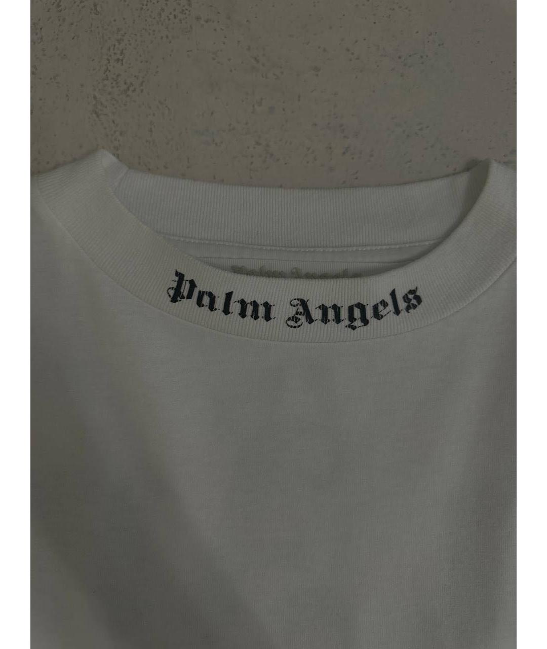 PALM ANGELS Белая хлопковая футболка, фото 4