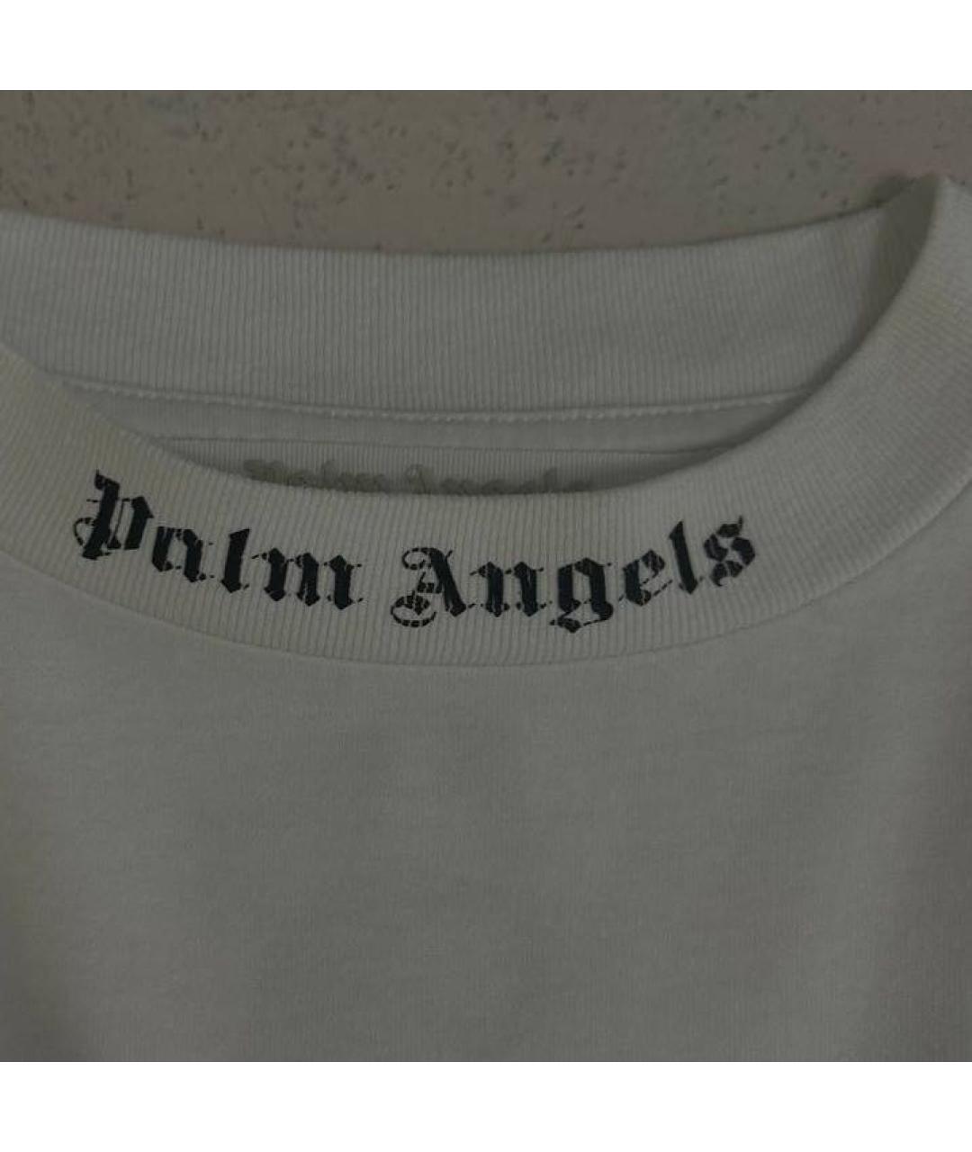 PALM ANGELS Белая хлопковая футболка, фото 8