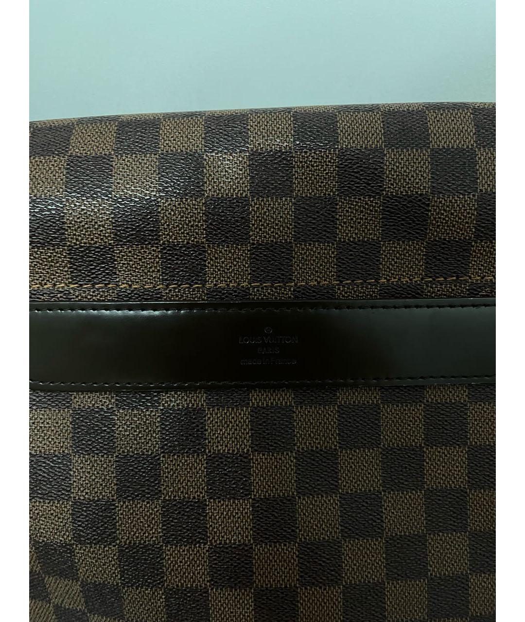 LOUIS VUITTON Коричневая кожаная сумка на плечо, фото 5
