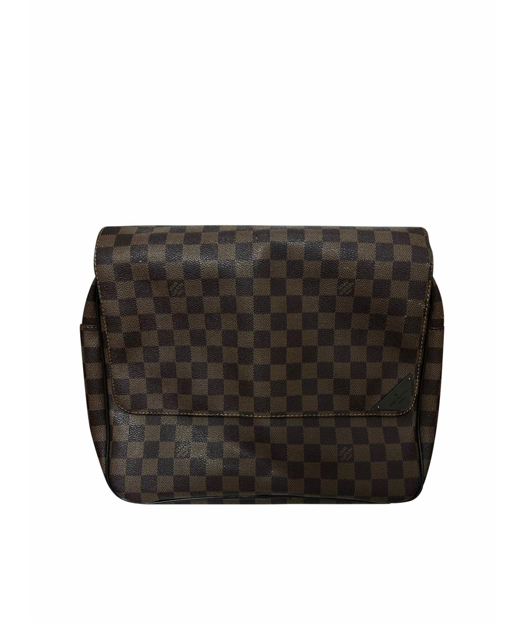 LOUIS VUITTON Коричневая кожаная сумка на плечо, фото 1