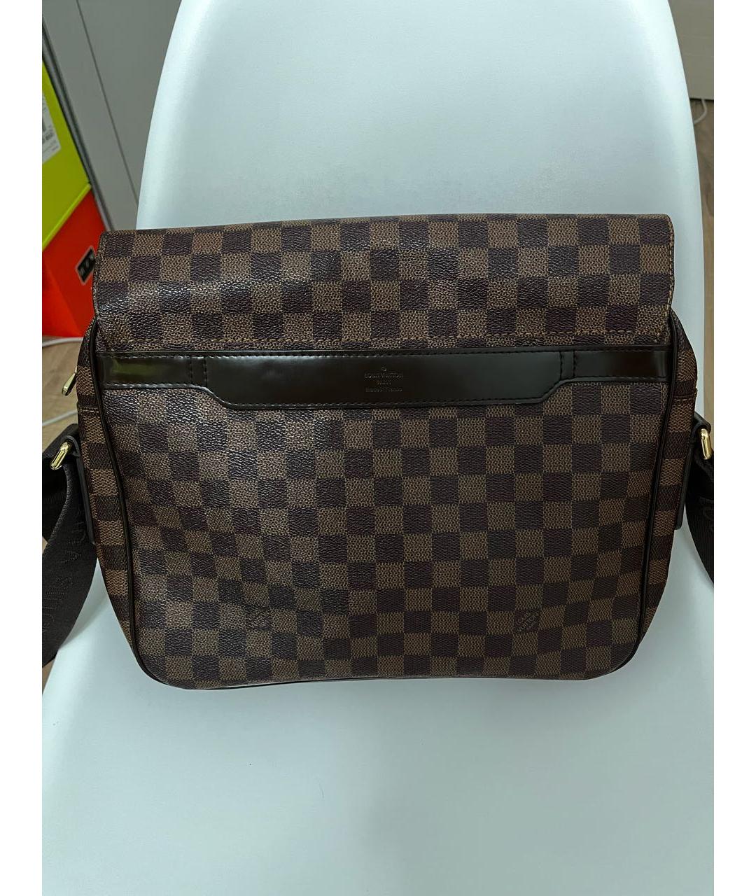 LOUIS VUITTON Коричневая кожаная сумка на плечо, фото 2