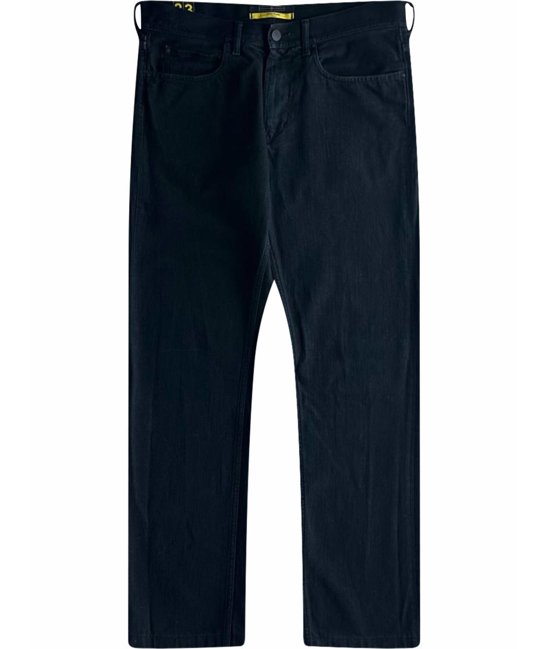 STONE ISLAND Черные хлопковые прямые джинсы, фото 1