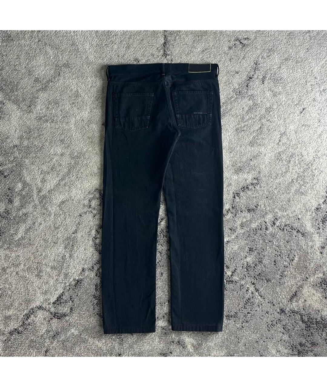 STONE ISLAND Черные хлопковые прямые джинсы, фото 2