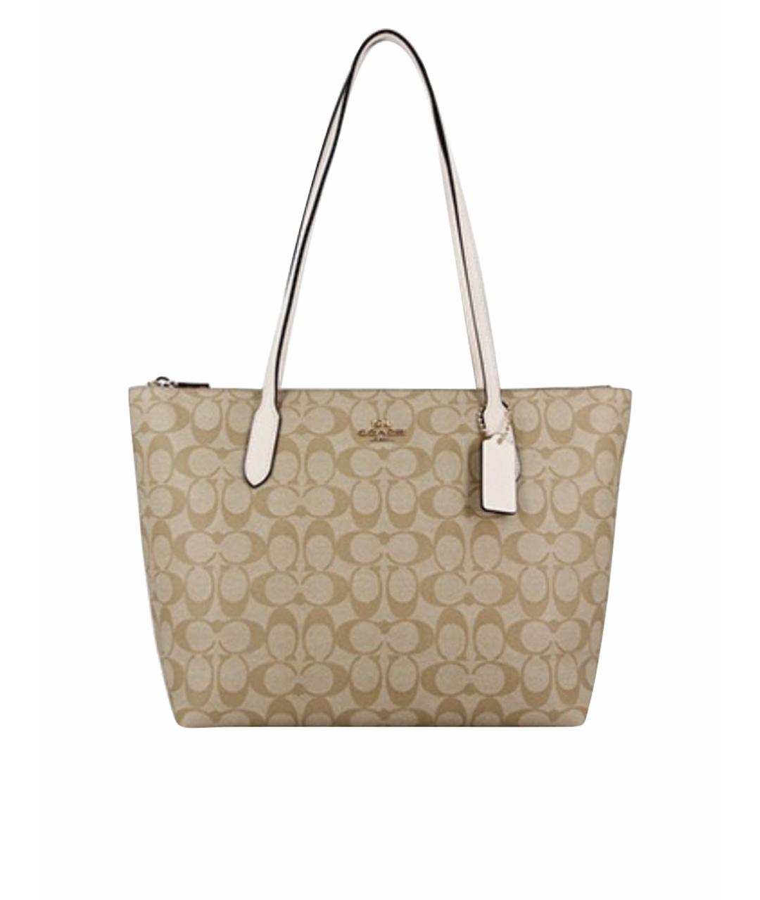 COACH Бежевая сумка тоут, фото 1