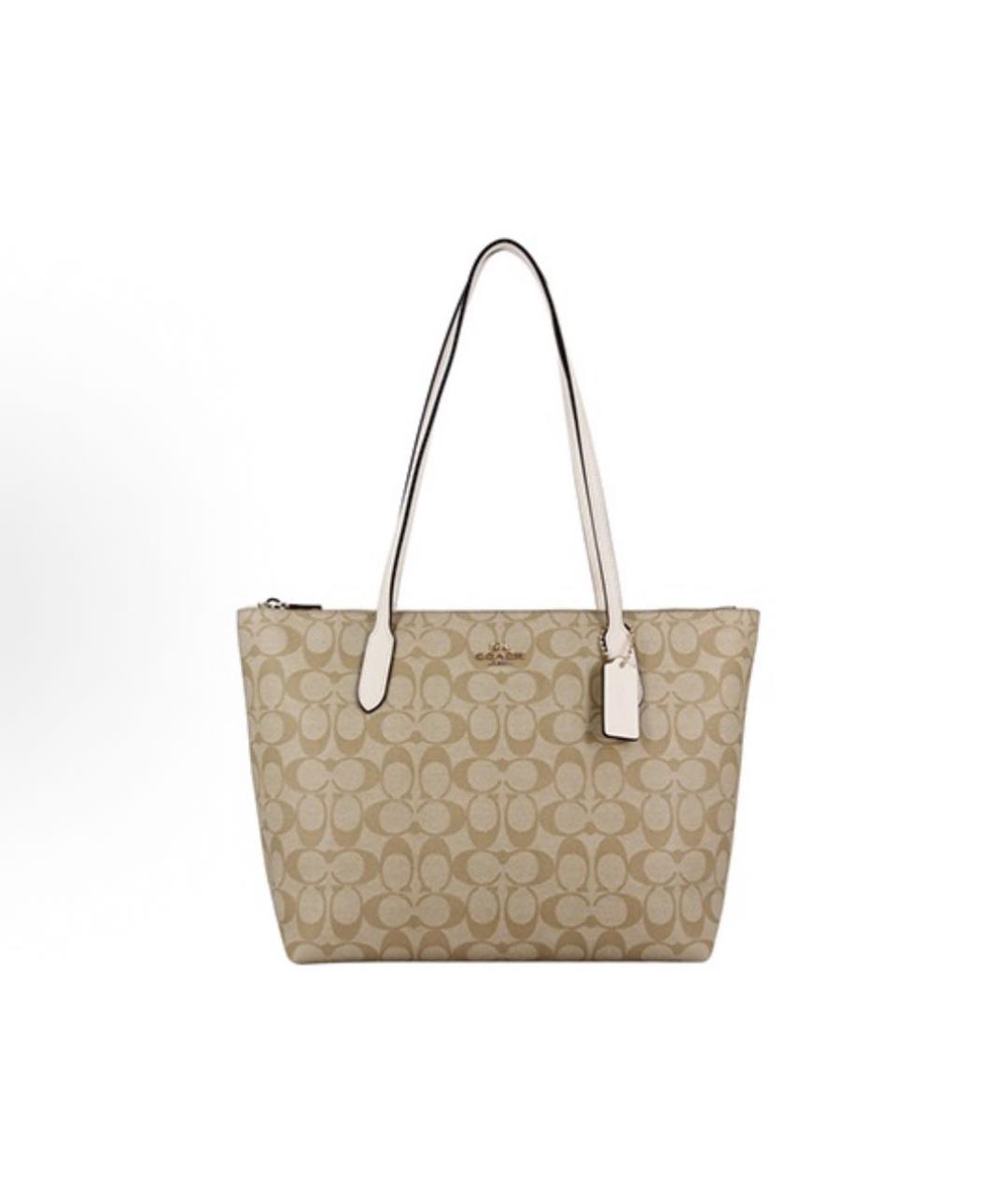 COACH Бежевая сумка тоут, фото 3